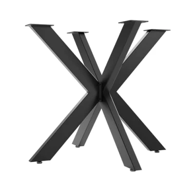 Afbeelding van SOTECH Tafelonderstel SPIDER/Zware stalen tafelpoten in zwart/Eenvoudige montage/Tafellopers voor doe het zelf projecten Eettafels 710 x 850 mm