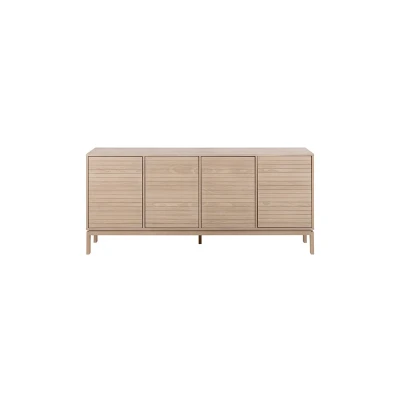 Afbeelding van Sinleys dressoir 4 deuren eikenfineer.
