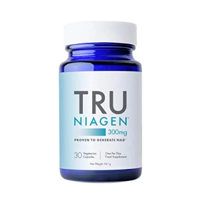 Afbeelding van TRU NIAGEN Nicotinamide Riboside NAD+ supplementen, om vermoeidheid en te verminderen, gepatenteerde formule NR, 30 stuks, 300 mg per portie (1 maand/1 fles)