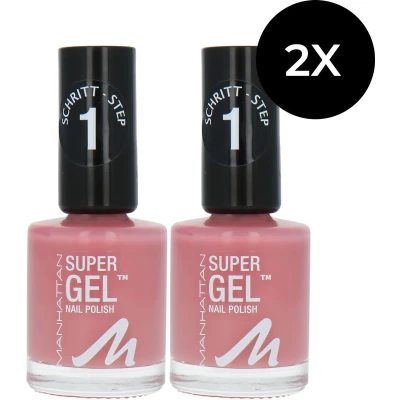 Afbeelding van Manhattan Super Gel Nagellak 240 Pop Princess Pink (set van 2)