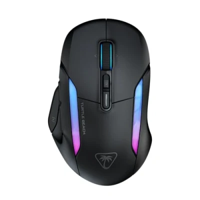 Afbeelding van Turtle Beach Kone II Air Draadloze Ergonomische RGB Gamingmuis, Batterijvermogen van 350h, Optische Sensor 26K DPI, 21 Aanpasbare Invoerfuncties, 4D Scrolwiel met Vrije Rotatie Ash Black
