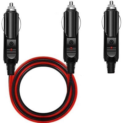 Afbeelding van RUNCCI YUN Sigarettenaansteker, sigarettenaanstekerkabel, 12 24 V 15 A sigarettenaansteker stroomkabel 1,5 m/voor auto omvormers, luchtpomp, elektrische beker