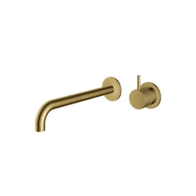 Afbeelding van Hotbath Cobber X inbouw wastafelmengkraan 25cm geborsteld messing PVD