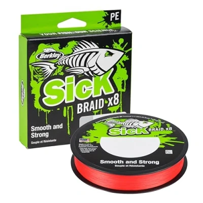 Afbeelding van Berkley Sick Braid Red 0,08mm (150m) Gevlochten lijn