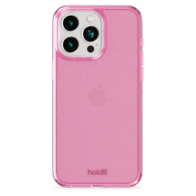 Afbeelding van Holdit Hoesje Geschikt voor iPhone 15 Pro Glitter Case roze