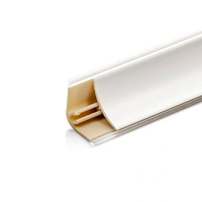 Afbeelding van DQ PP 3 m afdekprofiel, mat wit, 13 x mm, pvc, keukenstrip voor het werkblad, afdekprofiel in de keuken, wandafsluitprofiel, tafelbladprofiel