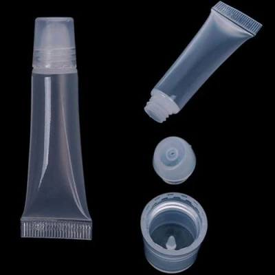 Afbeelding van Brussels08 5 stuks 10 ml DIY lege lippenbalsem containers zachte buizen helder hervulbare cosmetische container met doppen make up doos voor reizen buiten willekeurig