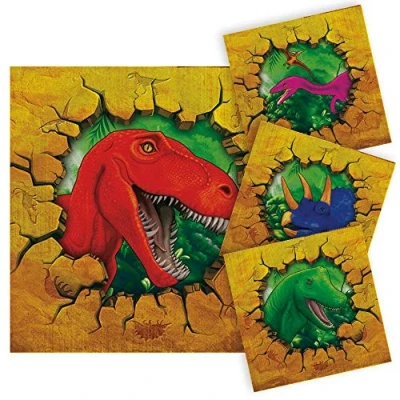Afbeelding van Dinosaurus Servetten Dino Party 25x25 cm 16 stuks