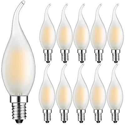 Afbeelding van E14 kaarslamp, gloeilamp, C35 gloeidraad, 4 W, warm wit (2700 K), 300 lumen, niet dimbaar