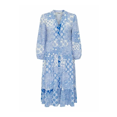 Afbeelding van ONLY Onlmilana Blousejurk, Dames, Maat: Small, Princess blue