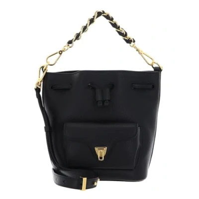 Afbeelding van COCCINELLE Leren schoudertas Beat Generatio Bucket Bag Noir zwart