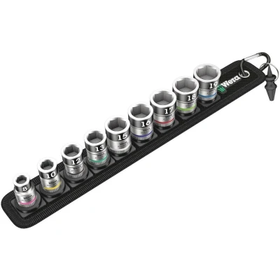 Afbeelding van Wera Belt B 1 HF Zyklop 9 delige doppenset op gordel 3/8&quot;