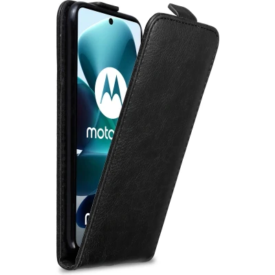 Afbeelding van Cadorabo Hoesje geschikt voor Motorola MOTO G200 5G in ZWARTE NACHT Beschermhoes flip design Case Cover met magnetische sluiting