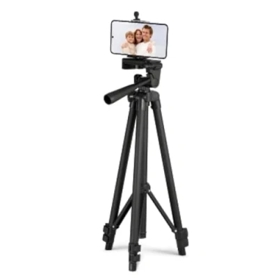 Afbeelding van Hama Mobiele telefoon statief met afstandsbediening (statief telefoonhouder voor selfies, door 3D statiefkop draaibaar en kantelbaar in liggend staand formaat, ideaal video opnames,