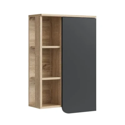 Afbeelding van Vicco Badkast Karen, Sonoma/antraciet, 50 x 75 cm met deur en open vakken