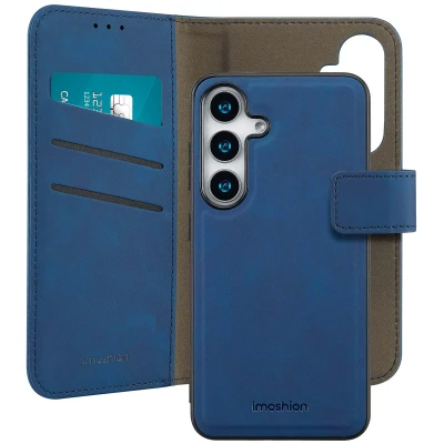 Afbeelding van Samsung Galaxy S25 Hoesje Kunstleder imoshion 2 in 1 Case/Bookcase Blauw Telefoonhoesje