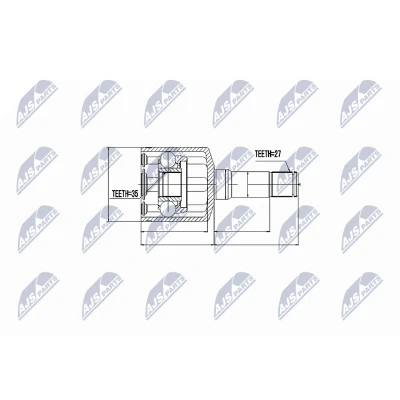 Afbeelding van Homokineet reparatie set, aandrijfas NTY NPW PL 011