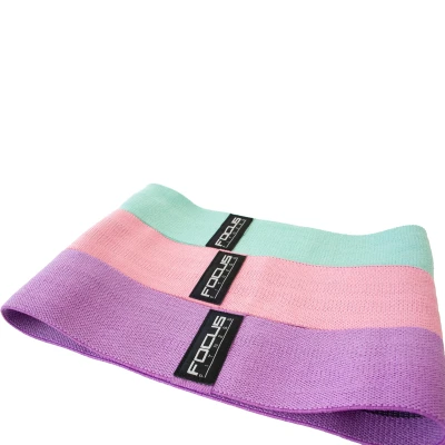 Afbeelding van Focus Fitness Weerstandsbanden 3 delige set Pastel Resistance Bands Elastiek