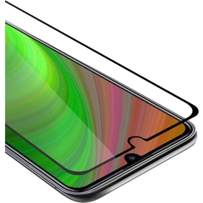 Afbeelding van Cadorabo Screenprotector geschikt voor Huawei P SMART 2020 Volledig scherm pantserfolie Beschermfolie in TRANSPARANT met ZWART Gehard (Tempered) display beschermglas 9H hardheid 3D Touch