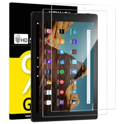 Afbeelding van NEW&#039;C 2 Stuks, Screenprotector voor Amazon Fire HD 10 (2019) Gehard Glass Schermbeschermer Film 0.33 mm ultra transparant, resistent