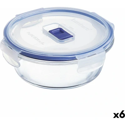 Afbeelding van Hermetische Lunchtrommel Luminarc Pure Box Active 670 ml 14 x 6 cm Tweekleurig Glas (6 Stuks)