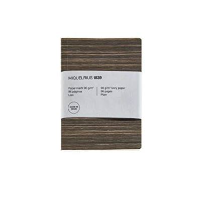 Afbeelding van Miquelrius Gerecycled notitieboek, omslag van papier in houtlook, A5, 148 x 210 mm, 96 pagina&#039;s, 90 g/m², ivoorkleurig, houten design