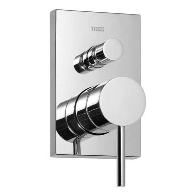 Afbeelding van Tres Max inbouw douchemengkraan met omsteller chroom 06218002
