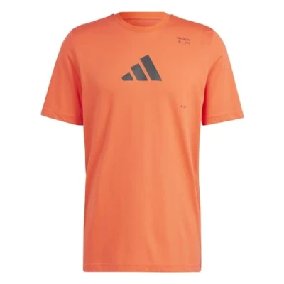 Afbeelding van adidas Performance ALL GYM Category Graphic Tshirt print, Heren, Maat: Medium, Bright red