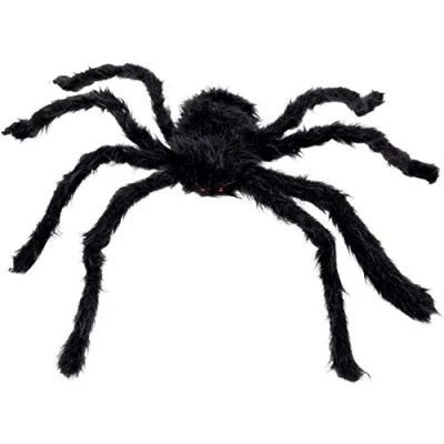 Afbeelding van Boland 74394 Harige spin, afmeting max. 70 cm, pluche decoratie voor Halloween, carnaval of themafeest, griezelige feestdecoratie