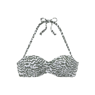 Afbeelding van Lascana Bikinitop, Dames, Maat: 36xD, Oliv bedruckt