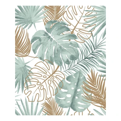 Afbeelding van Behang monstera bladeren groen