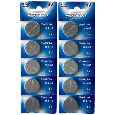 Afbeelding van Eunicell Cr2450 5029Lc Lithium Blister Pack 3V 3 Volt Coin Cell Batterijen (10 stuks)