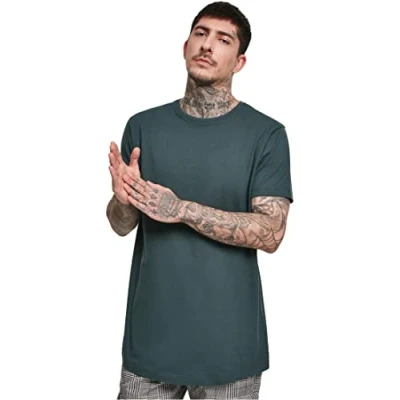 Afbeelding van Urban Classics Shaped LONG DO NOT USE Tshirt basic, Heren, Maat: 4XL, Bottlegreen