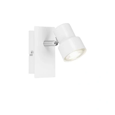 Afbeelding van Briloner Leuchten LED wandspot, spotlamp 1 lamp, schijnwerper draai en zwenkbaar, 1x GU10, 5 watt, 460 lumen, 3.000 Kelvin, wit, W