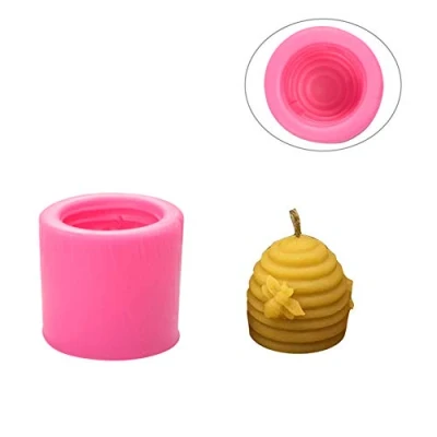 Afbeelding van WANDIC Siliconen gietvormen, 1 st 3D Bee Candle Mold, Cilinder Mal voor Kaarsen DIY Ambachten Maken (Bijen)