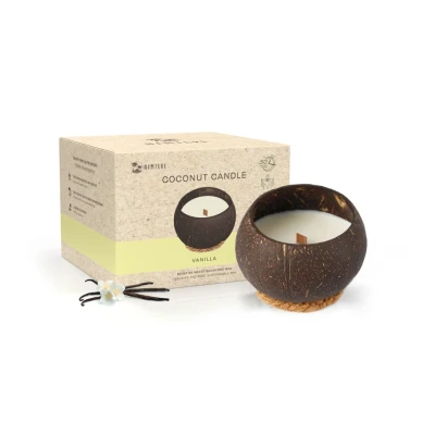 Afbeelding van Kokosnoot Kaars Vanilla / 2 Pack