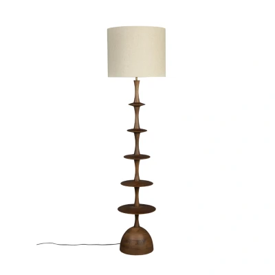 Afbeelding van Dutchbone Cath vloerlamp walnoot Hout