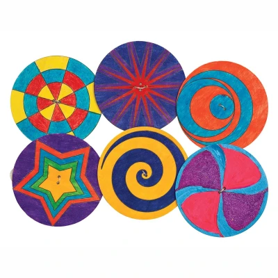 Afbeelding van Colorations Versier je eigen Houten Spinner, 24st.