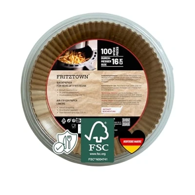 Afbeelding van FRITZTOWN® Air Fryer Paper 16 rond 100 stuks