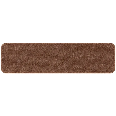 Afbeelding van vidaXL Trapmat Donkergeel Polyester 20 x 75 cm Antislip Traplopers