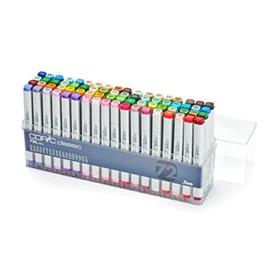 Afbeelding van COPIC Classic Marker Set 72 &quot;C&quot;, professionele layout markers op alcoholbasis met een medium brede en fijne punt.