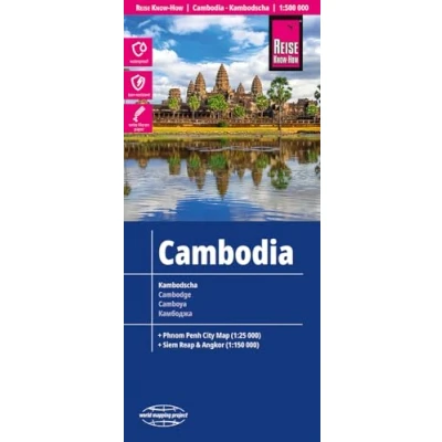 Afbeelding van Reise Know How Landkarte Kambodscha / Cambodia (1:500.000): reiß und wasserfest (world mapping project)