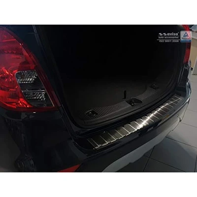 Afbeelding van Avisa Zwart RVS Achterbumperprotector passend voor Opel Mokka X 2016 &#039;Ribs&#039;