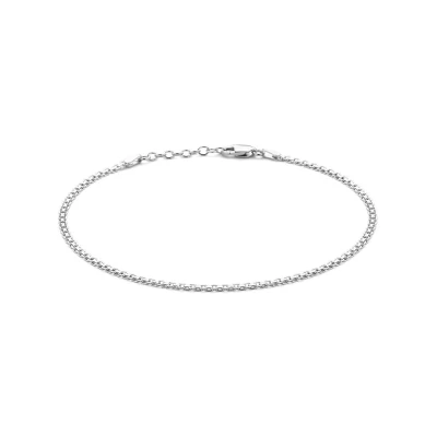 Afbeelding van Zilver Gerhodineerde enkelbandje bismarck 2,4 mm 24 + 2 cm 1339147 horloge Zilverkleur 26