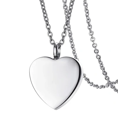 Afbeelding van Fako Bijoux® Ashanger / Assieraad Hart RVS Staal Zilverkleurig