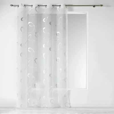 Afbeelding van douceur d&#039;intérieur, Voile met verborgen lussen (140 x 240 cm), haltona, natuur, linneneffect