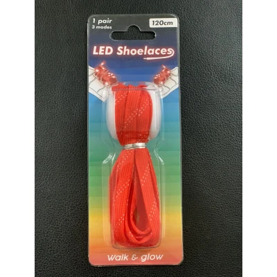 Afbeelding van Lichtgevende Nylon Veters LED Rood