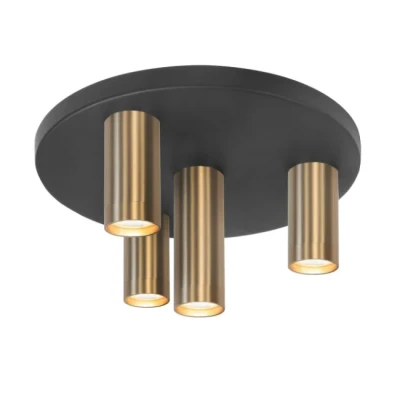 Afbeelding van Highlight 5 lichts plafondlamp Perugia mat goud P6675.38