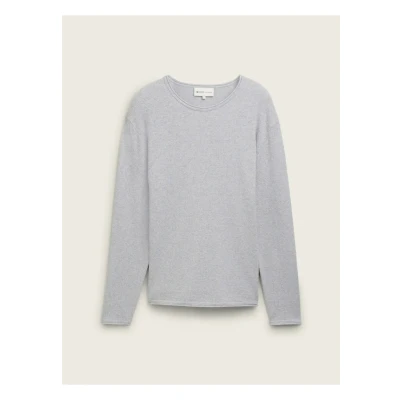 Afbeelding van TOM Tailor Denim Strukturierter Trui, Heren, Maat: XXL, Light stone grey melange