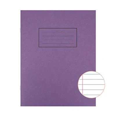 Afbeelding van Silvine School Oefenboek bekleed met marge 48 pagina&#039;s 203x165mm [Pack van 10] paars